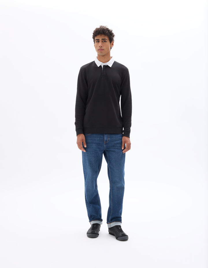 Men - Knitted - Polo Shirt - Long sleeves