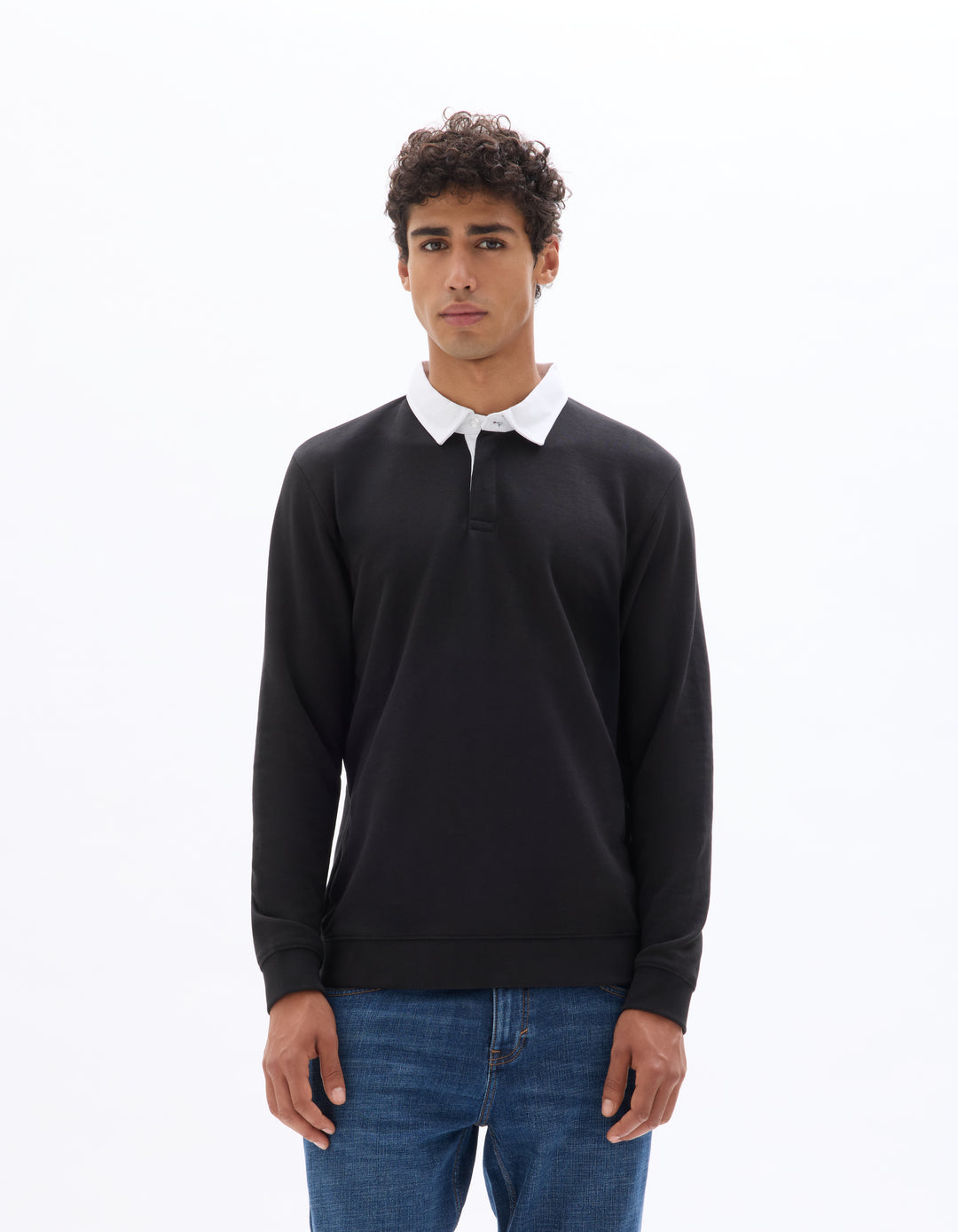 Men - Knitted - Polo Shirt - Long sleeves