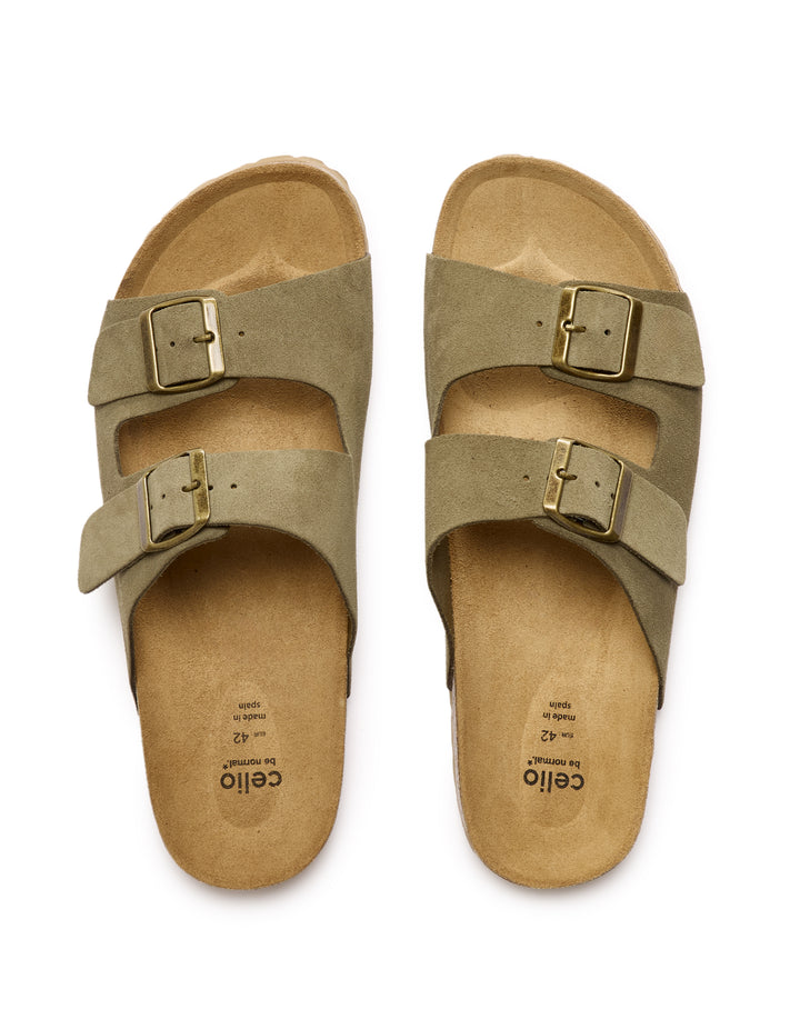 Shoes - rubber/plastic outer soles - leather uppers - cut-outs/straps - Men