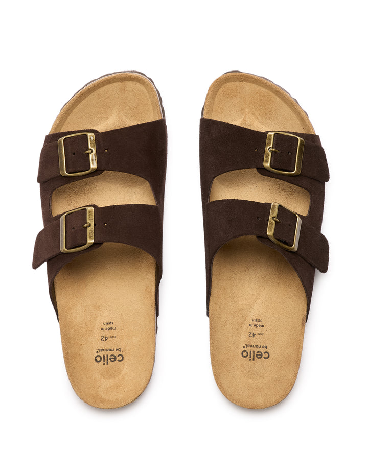 Shoes - rubber/plastic outer soles - leather uppers - cut-outs/straps - Men