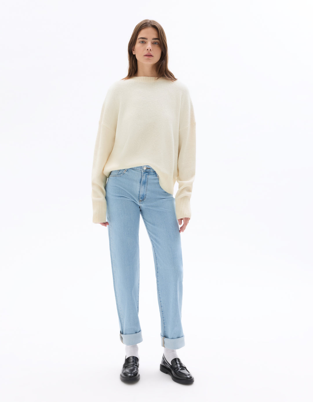 Crew Neck Cosy Knit Sweater