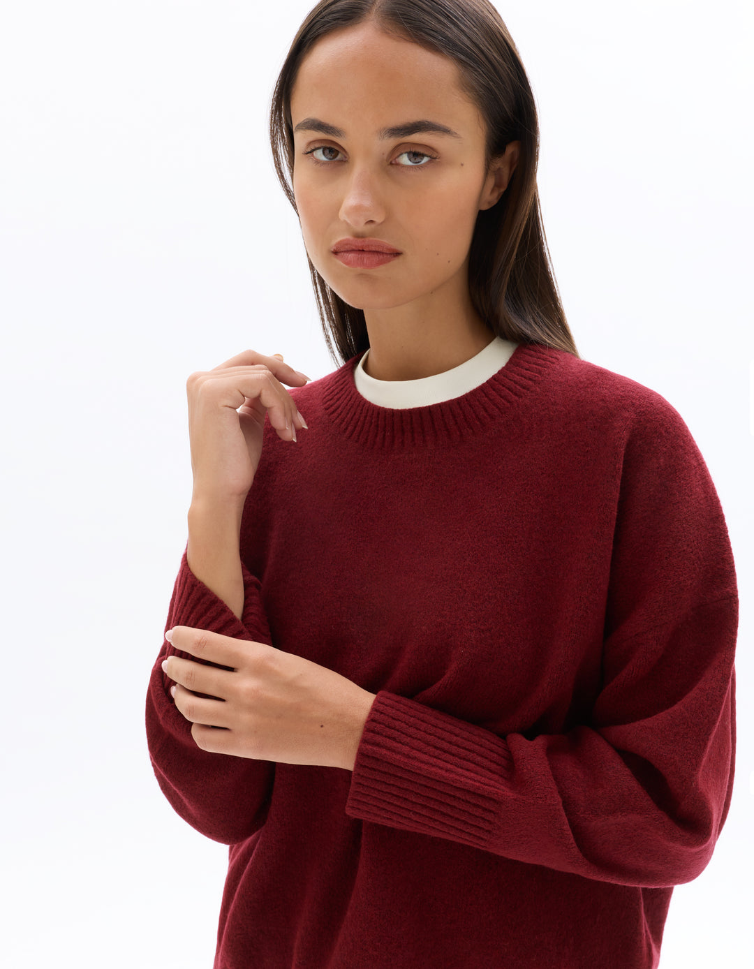 Crew Neck Cosy Knit Sweater