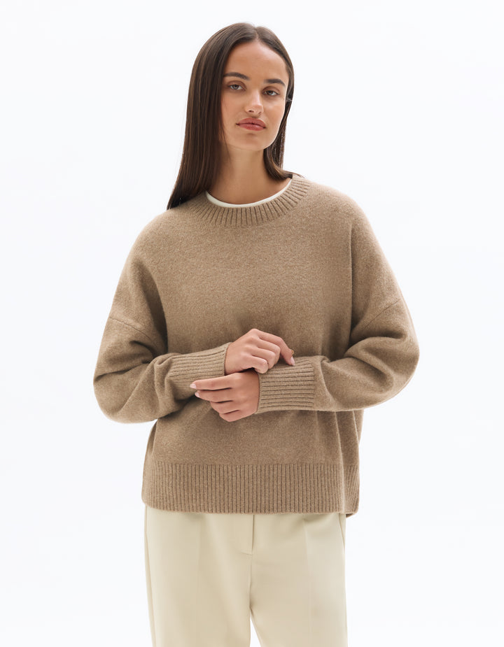Crew Neck Cosy Knit Sweater