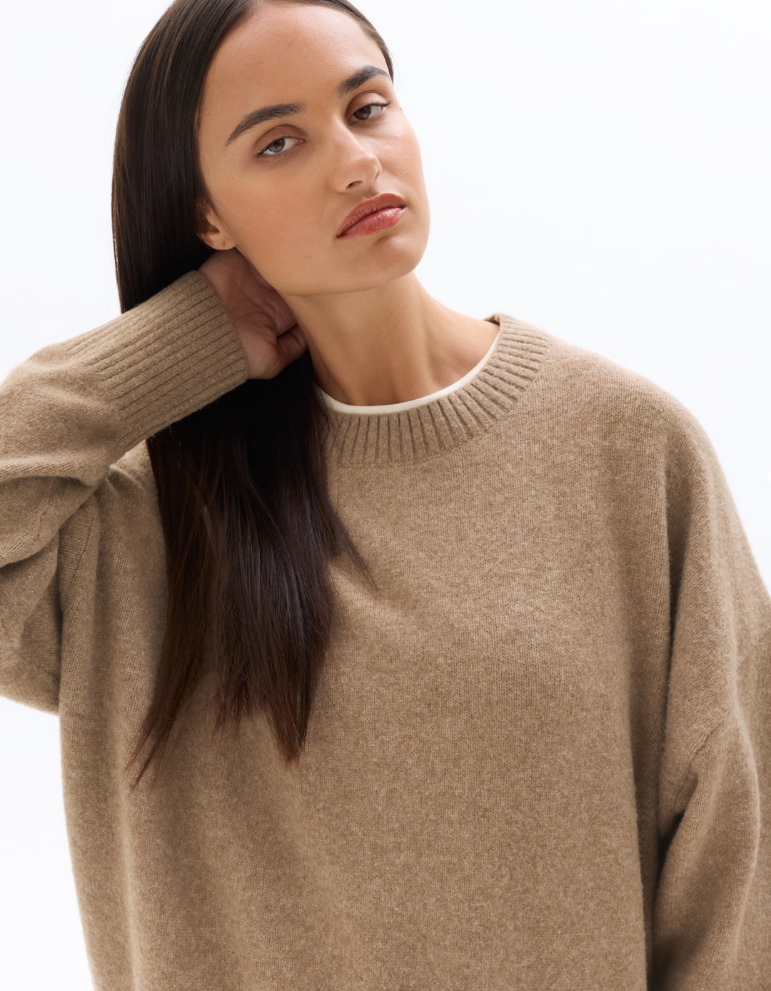 Crew Neck Cosy Knit Sweater