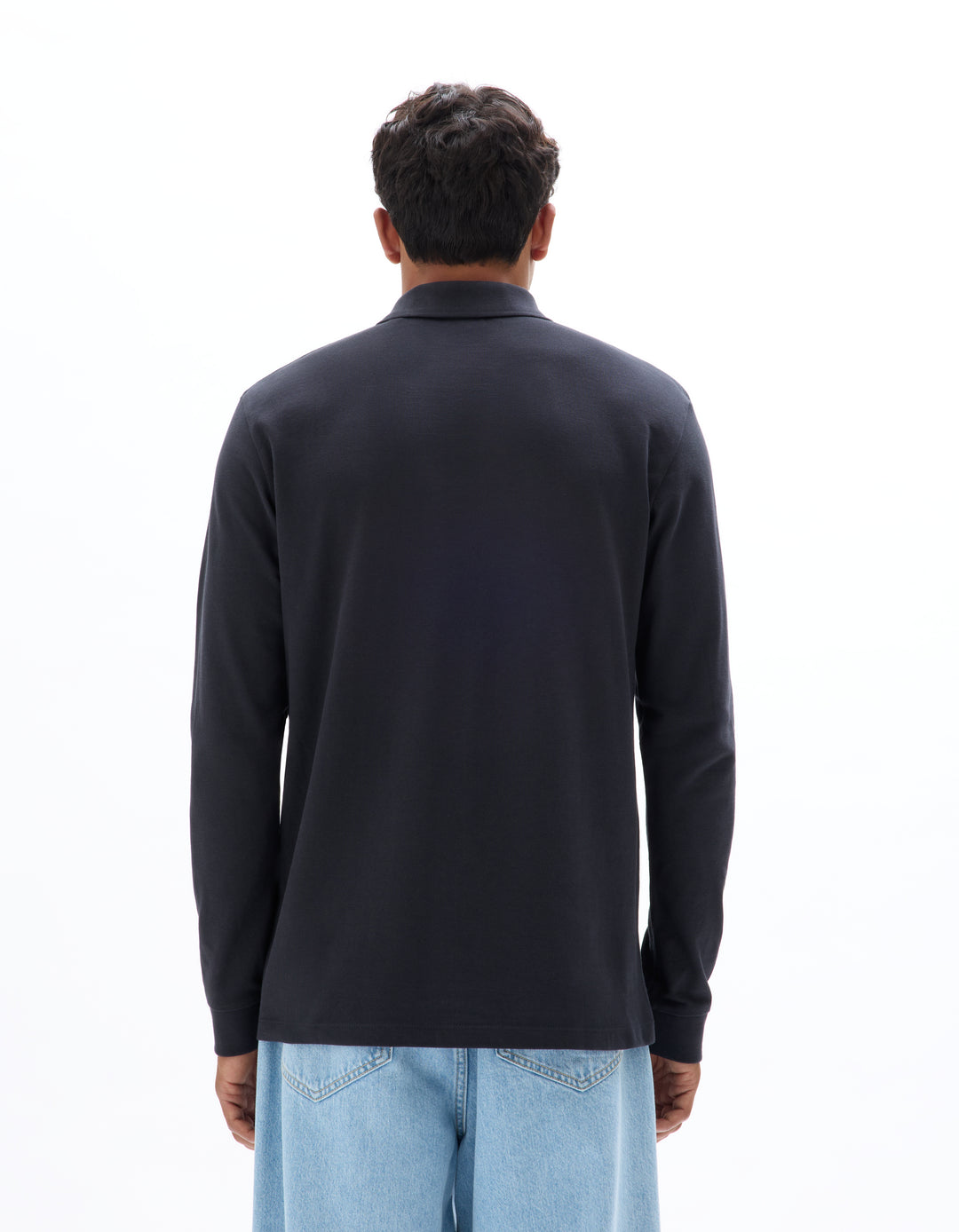 Men - Knitted - Polo Shirt - Long sleeves