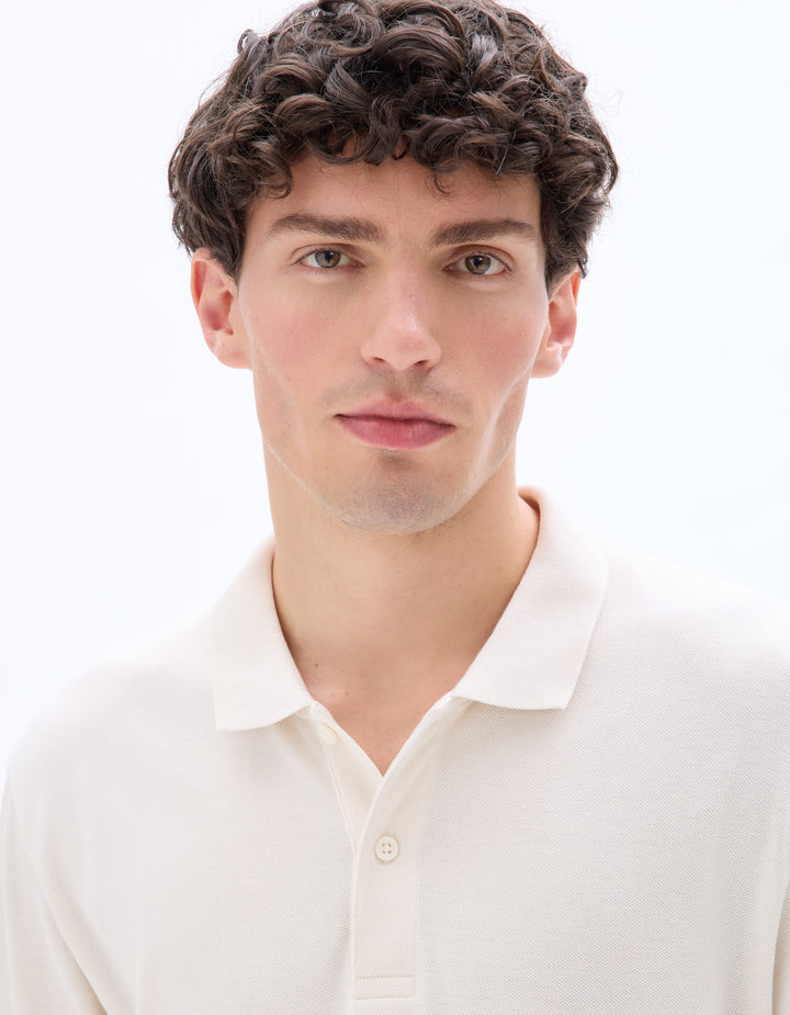 Men - Knitted - Polo Shirt - Long sleeves