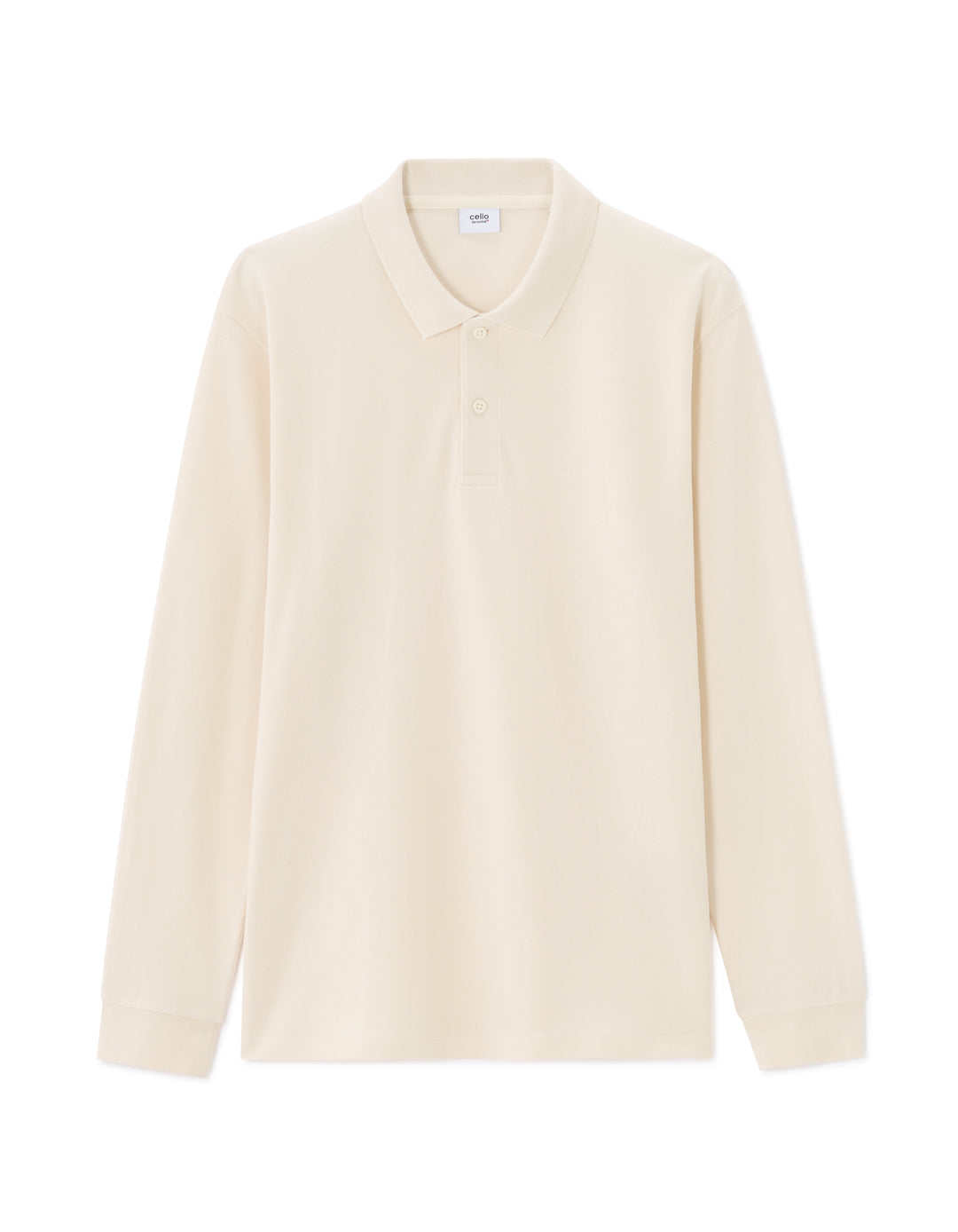 Men - Knitted - Polo Shirt - Long sleeves