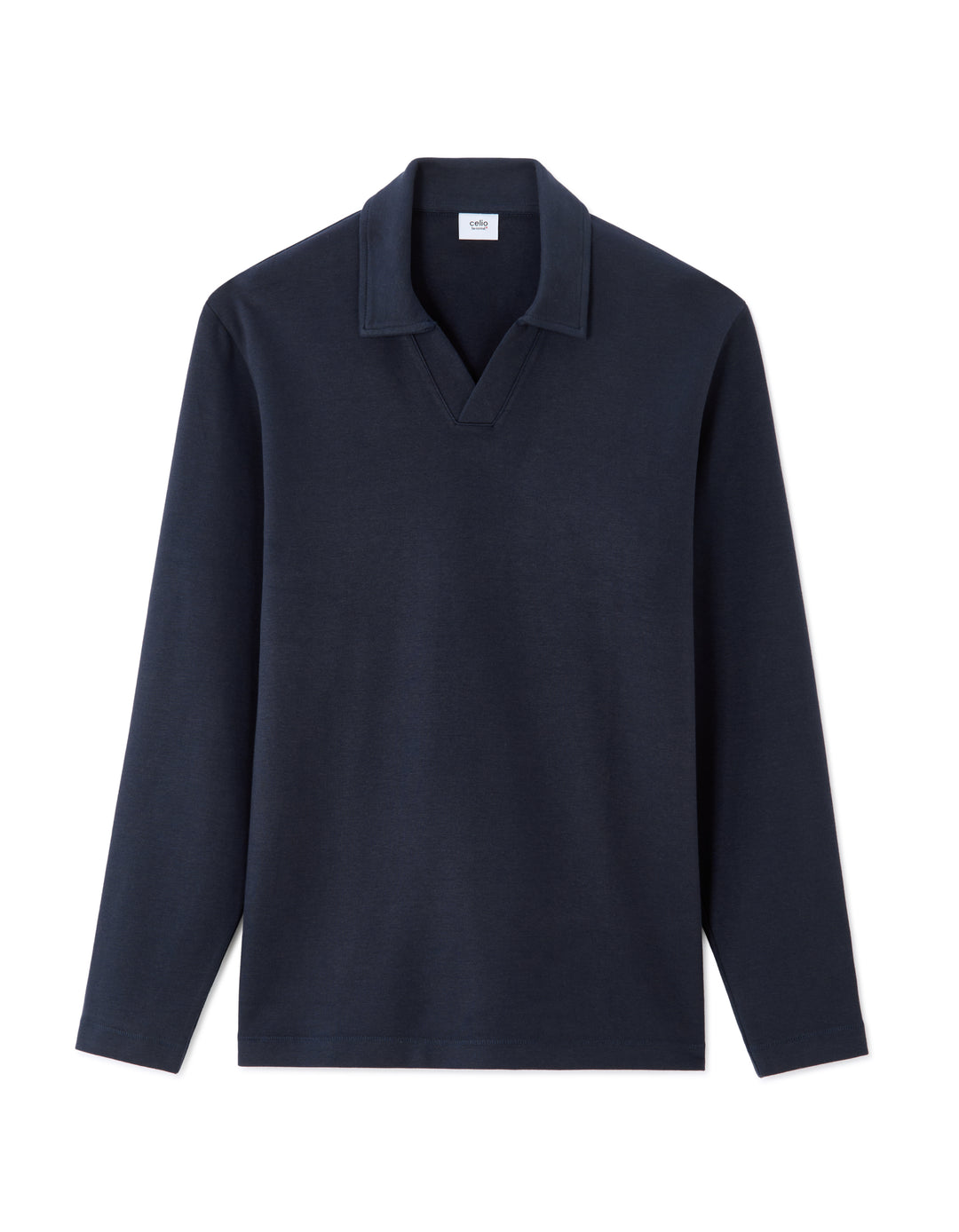 Men - Knitted - Polo Shirt - Long sleeves