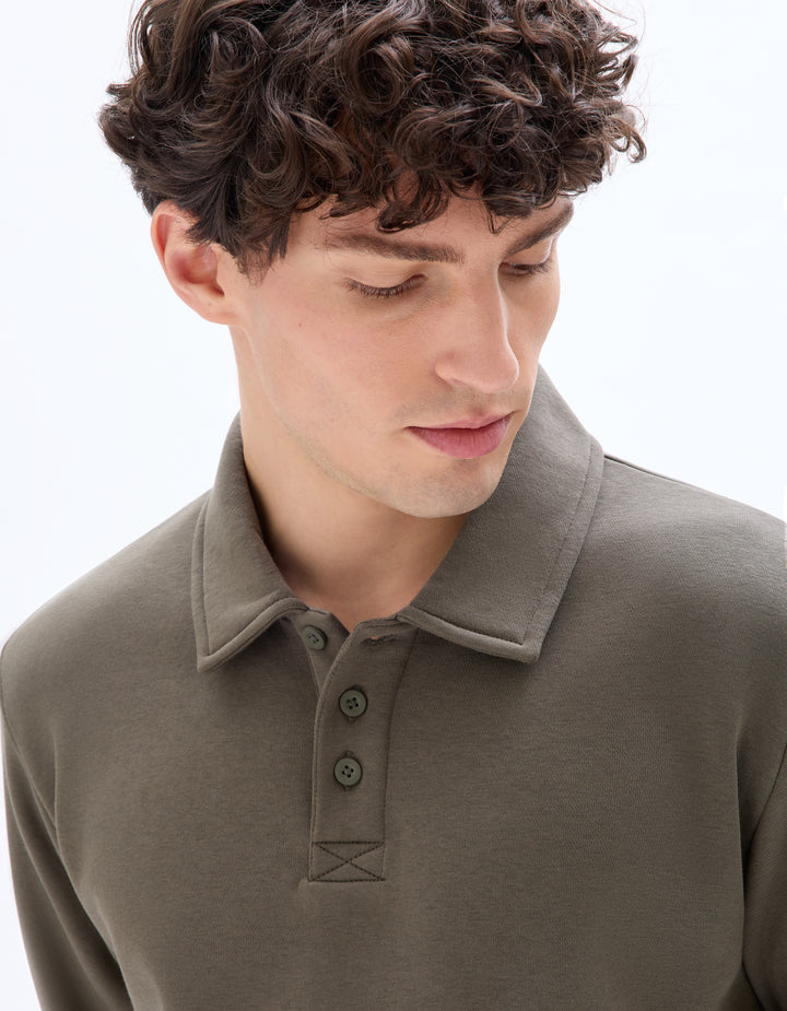 Unisex - Knitted - Sweatshirt - Long sleeves - Fleece fabric