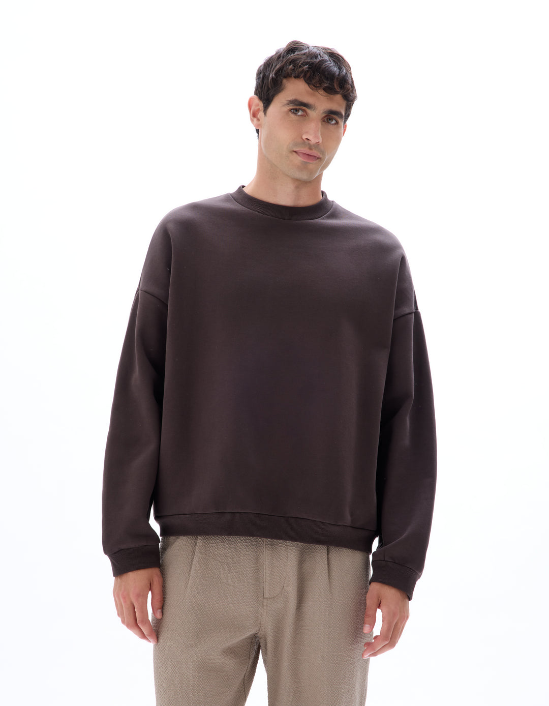 Unisex - Knitted - Sweatshirt - Long sleeves - Fleece fabric
