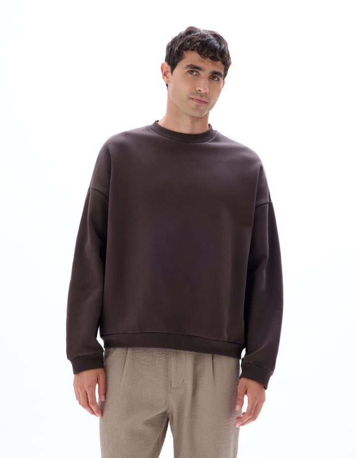 Unisex - Knitted - Sweatshirt - Long sleeves - Fleece fabric