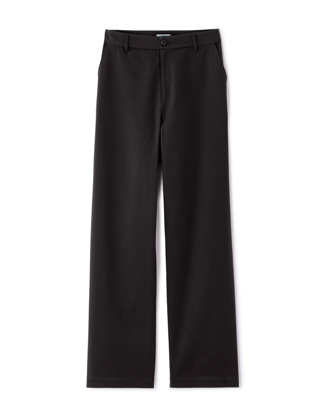 High-waisted straight-leg trousers