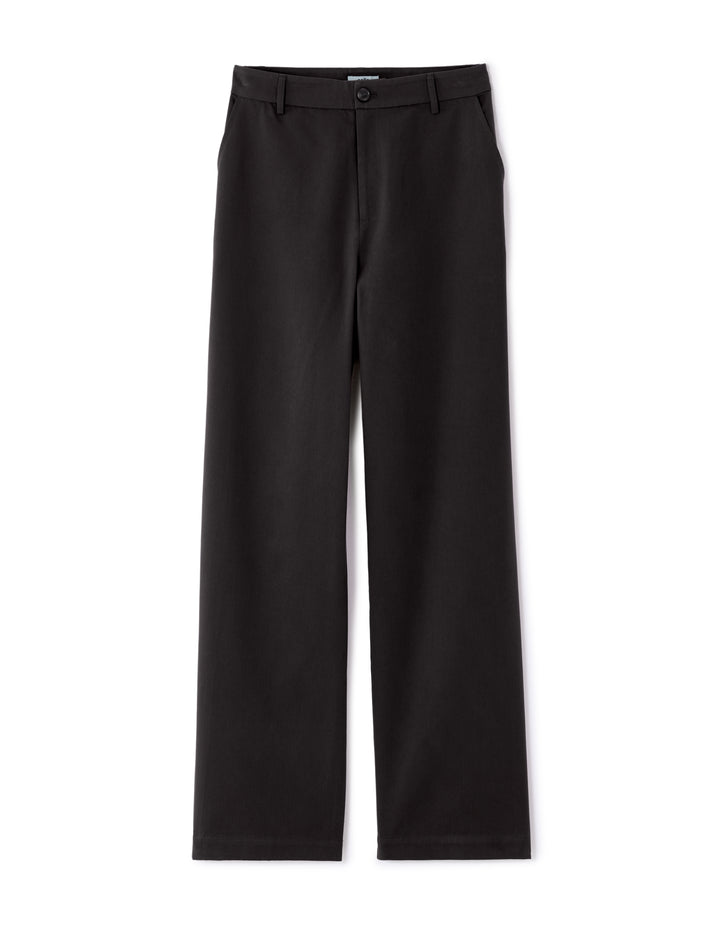High-waisted straight-leg trousers