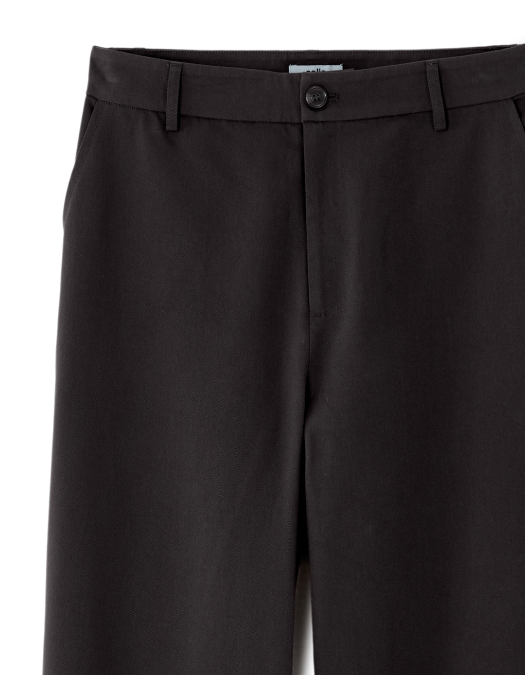 High-waisted straight-leg trousers