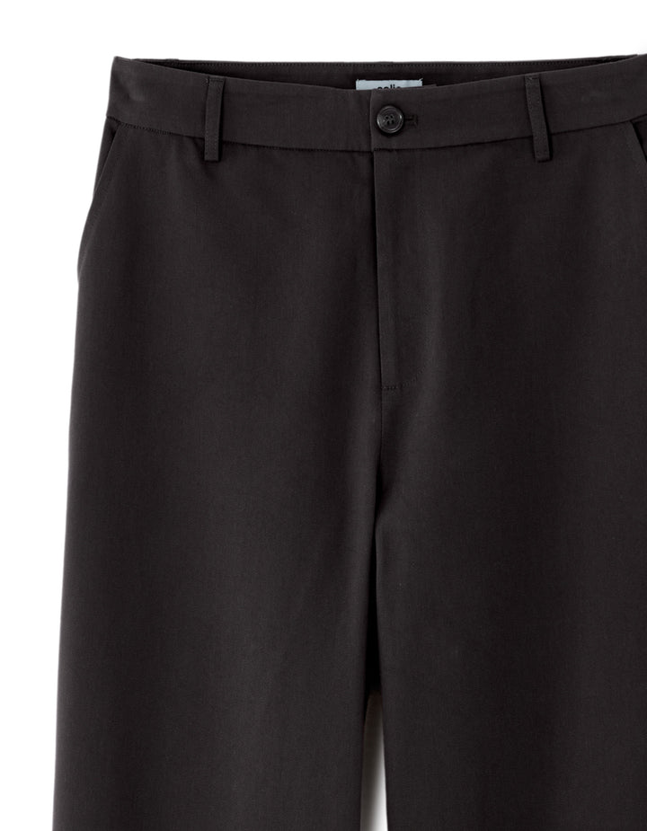 High-waisted straight-leg trousers