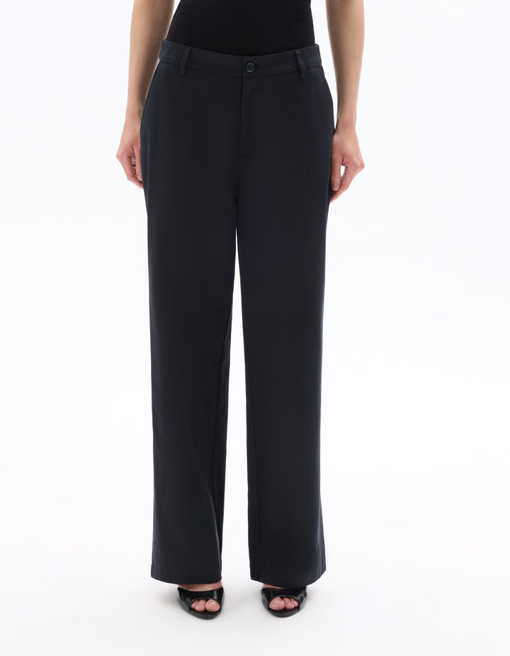High-waisted straight-leg trousers