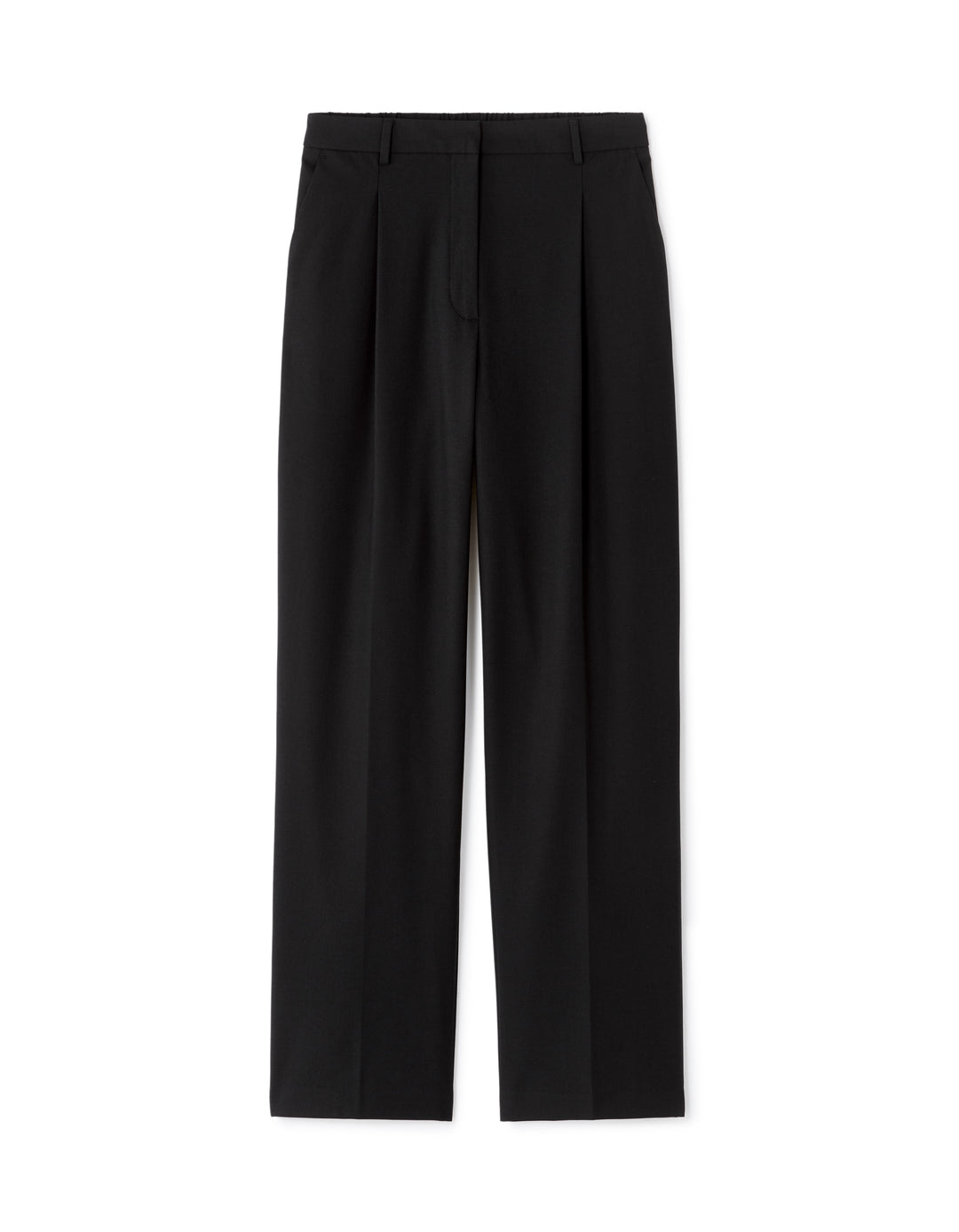 Straight-leg dress trousers with elasticated back