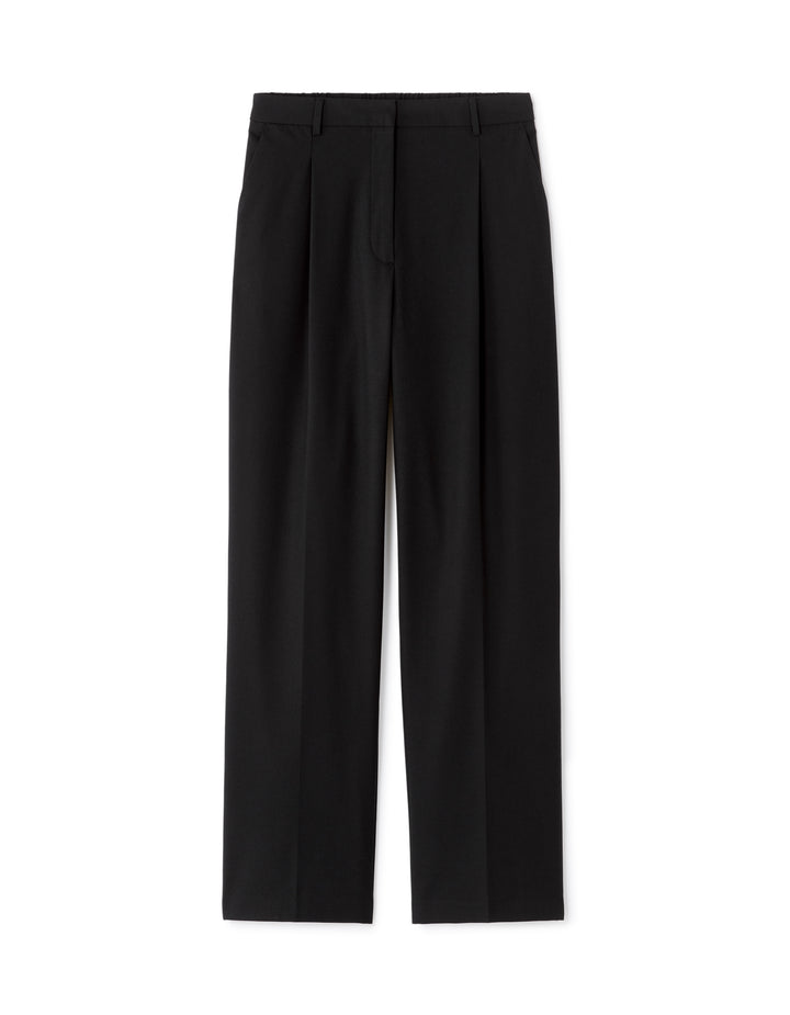 Straight-leg dress trousers with elasticated back