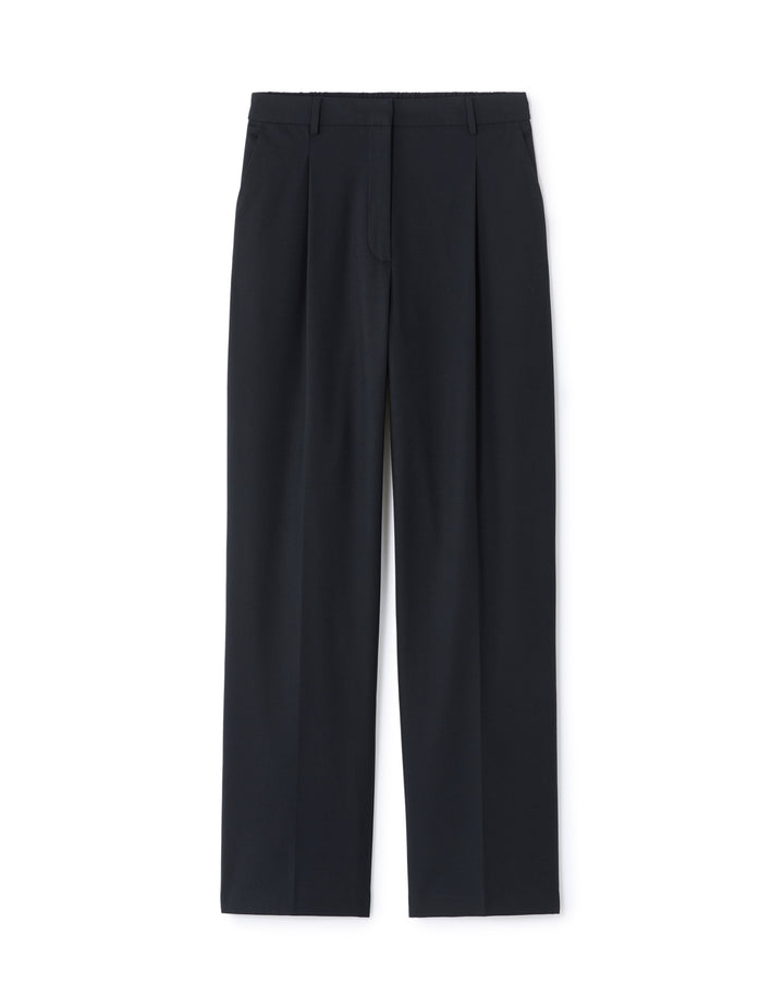 Straight-leg dress trousers with elasticated back