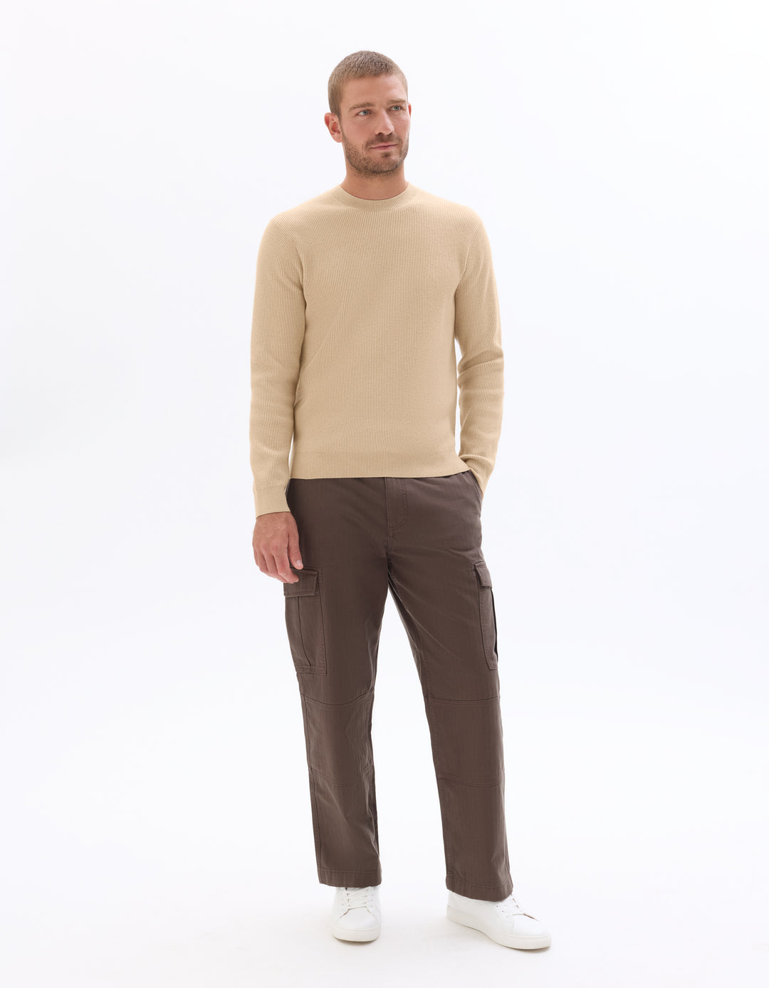 Ribbed Round Neck Sweater