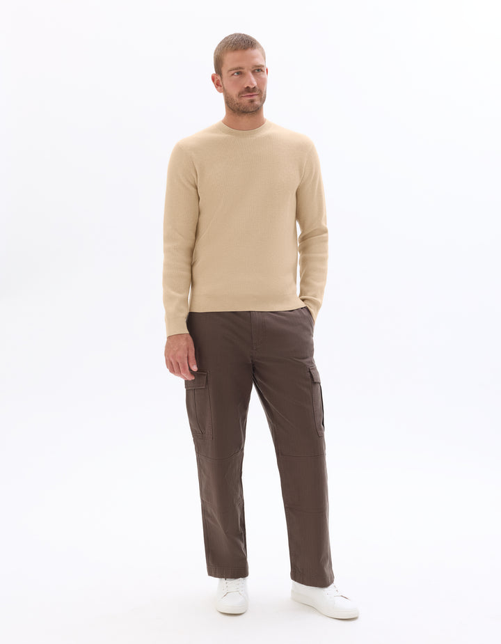 Ribbed Round Neck Sweater