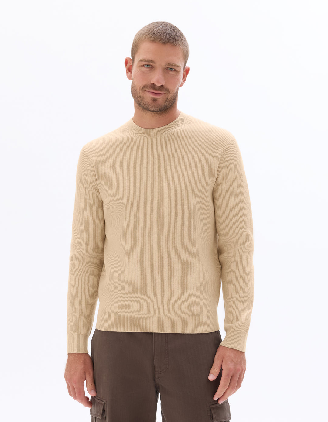 Ribbed Round Neck Sweater
