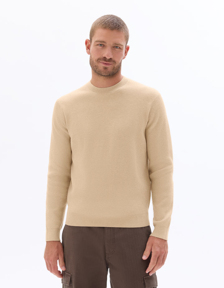 Ribbed Round Neck Sweater