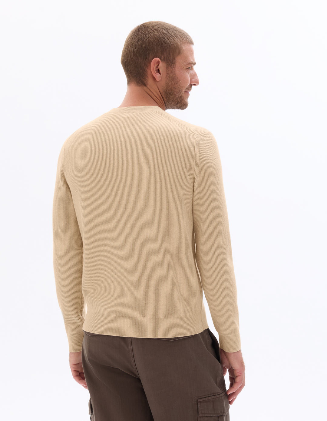 Ribbed Round Neck Sweater