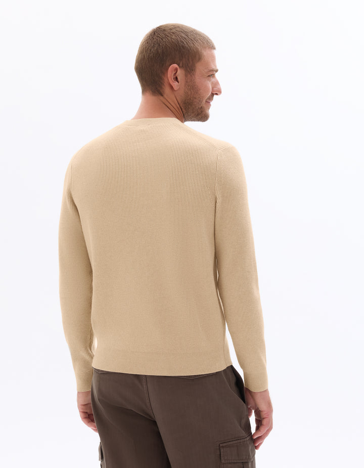 Ribbed Round Neck Sweater