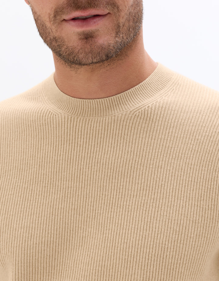 Ribbed Round Neck Sweater
