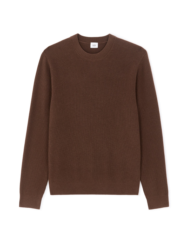 Ribbed Round Neck Sweater