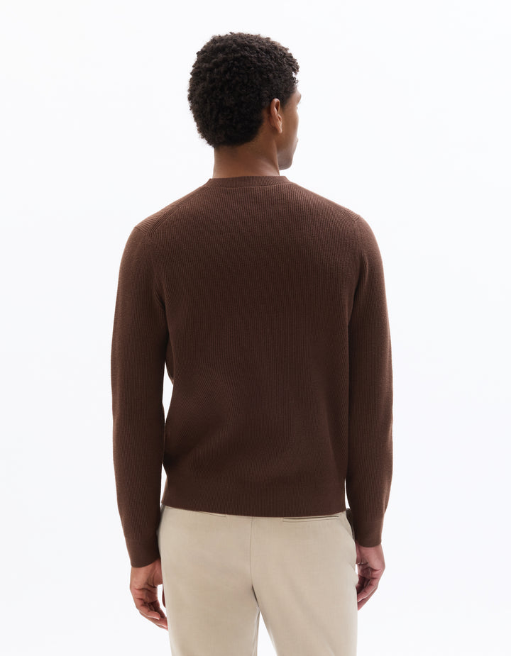 Ribbed Round Neck Sweater