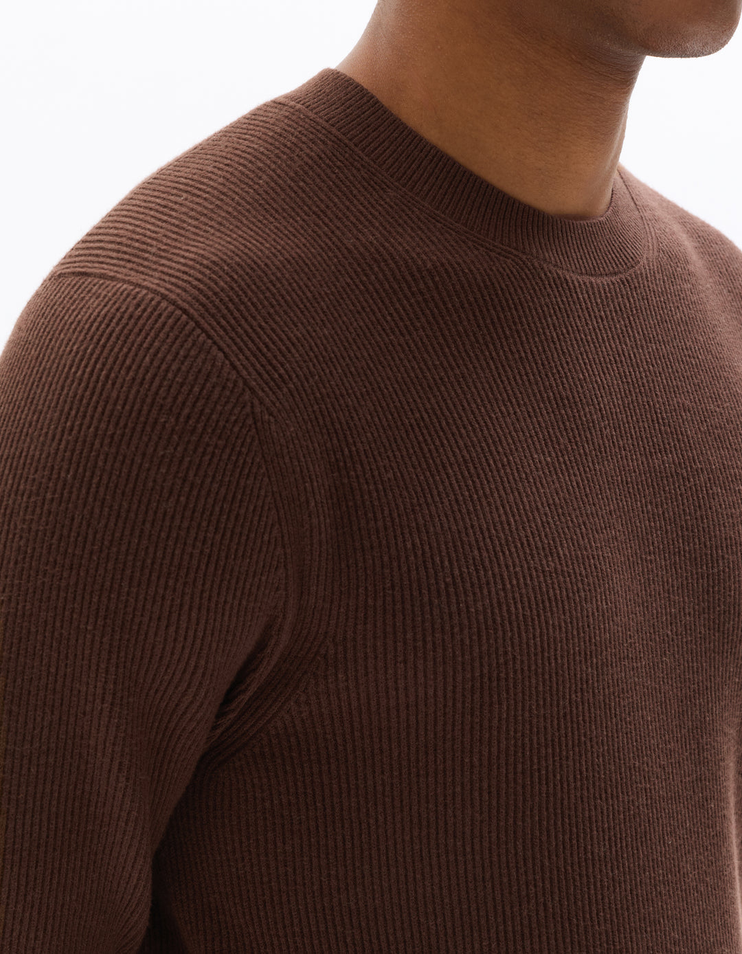 Ribbed Round Neck Sweater