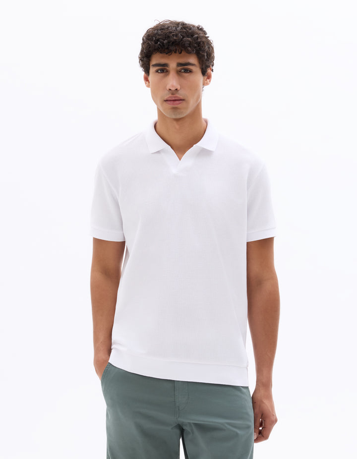 Men - Knitted - Polo Shirt - Short sleeves
