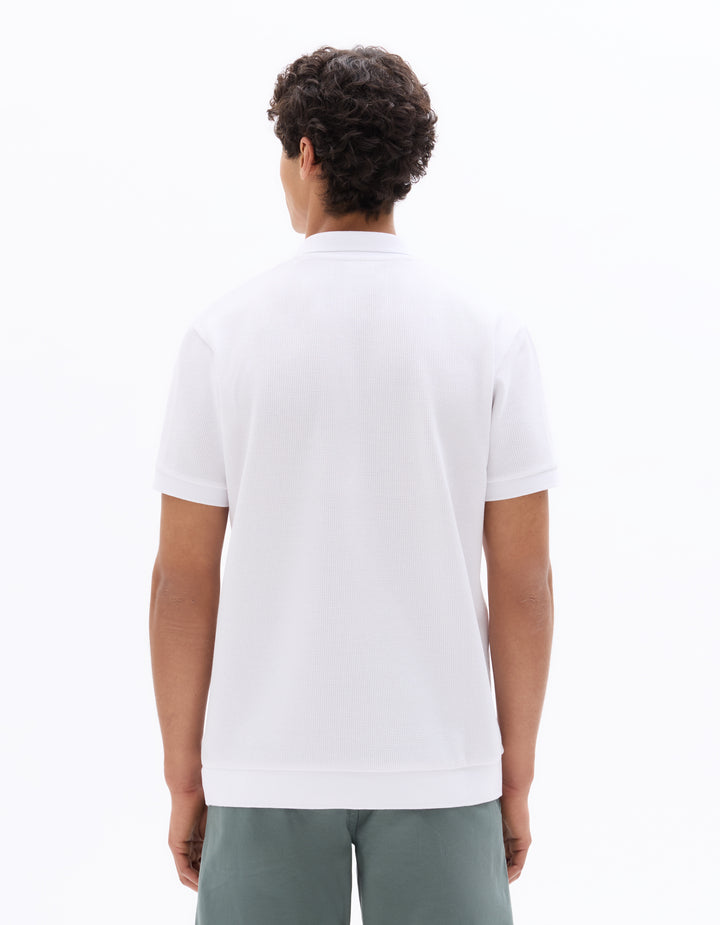Men - Knitted - Polo Shirt - Short sleeves
