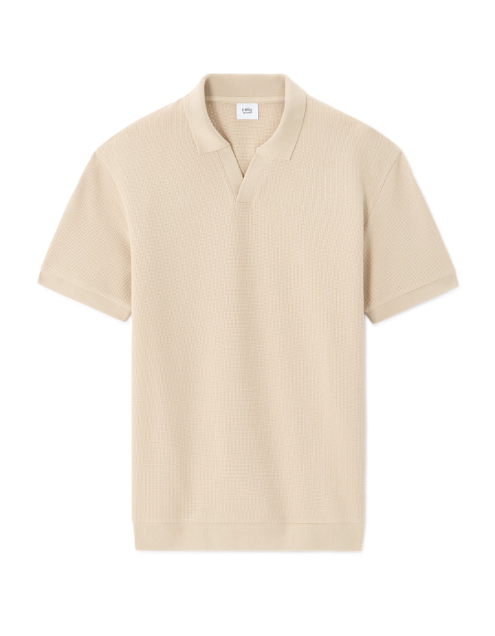 Men - Knitted - Polo Shirt - Short sleeves
