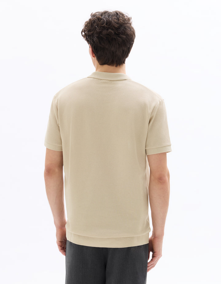 Men - Knitted - Polo Shirt - Short sleeves