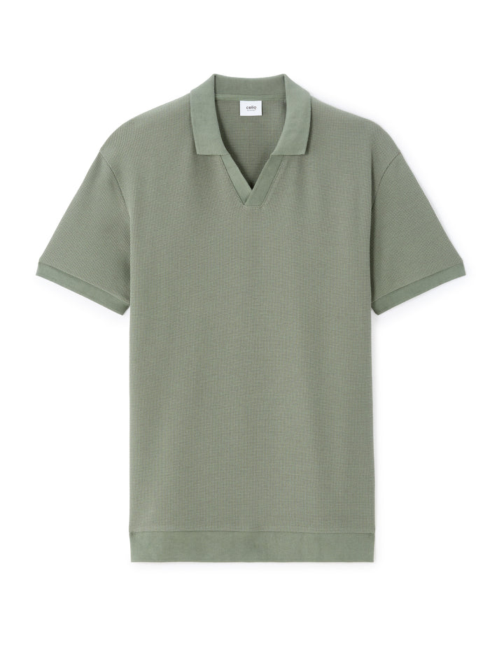 Men - Knitted - Polo Shirt - Short sleeves