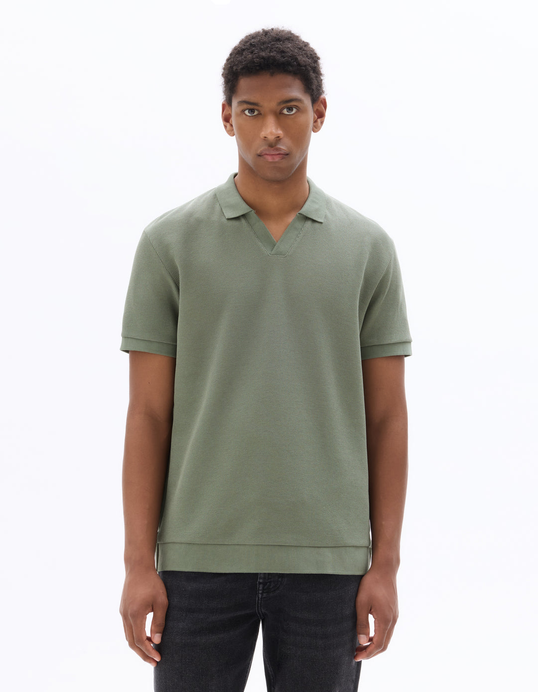 Men - Knitted - Polo Shirt - Short sleeves
