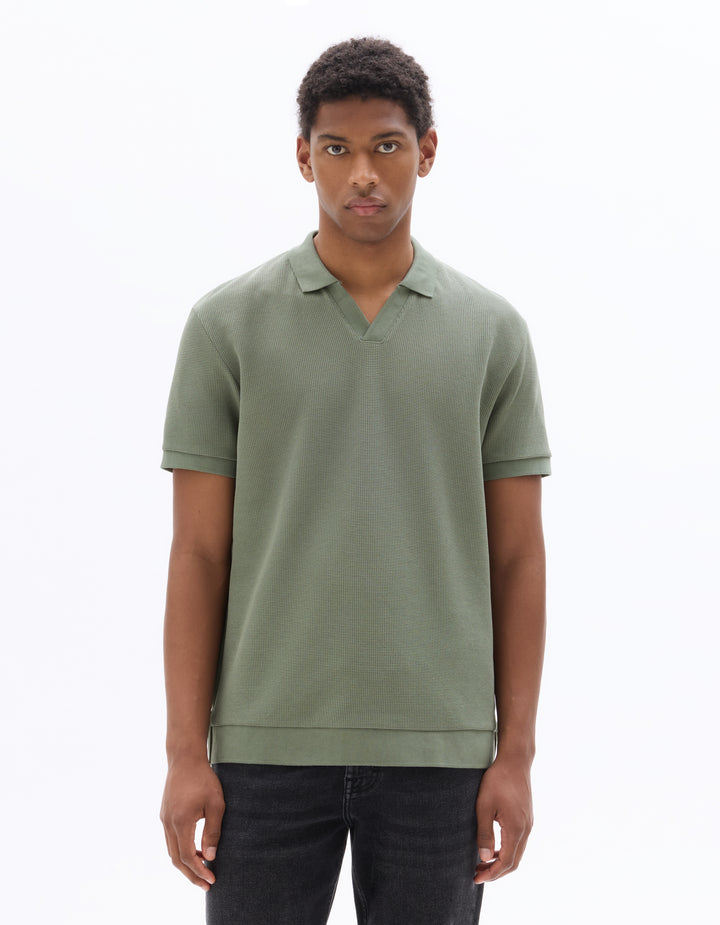 Men - Knitted - Polo Shirt - Short sleeves