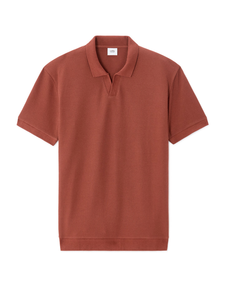 Men - Knitted - Polo Shirt - Short sleeves