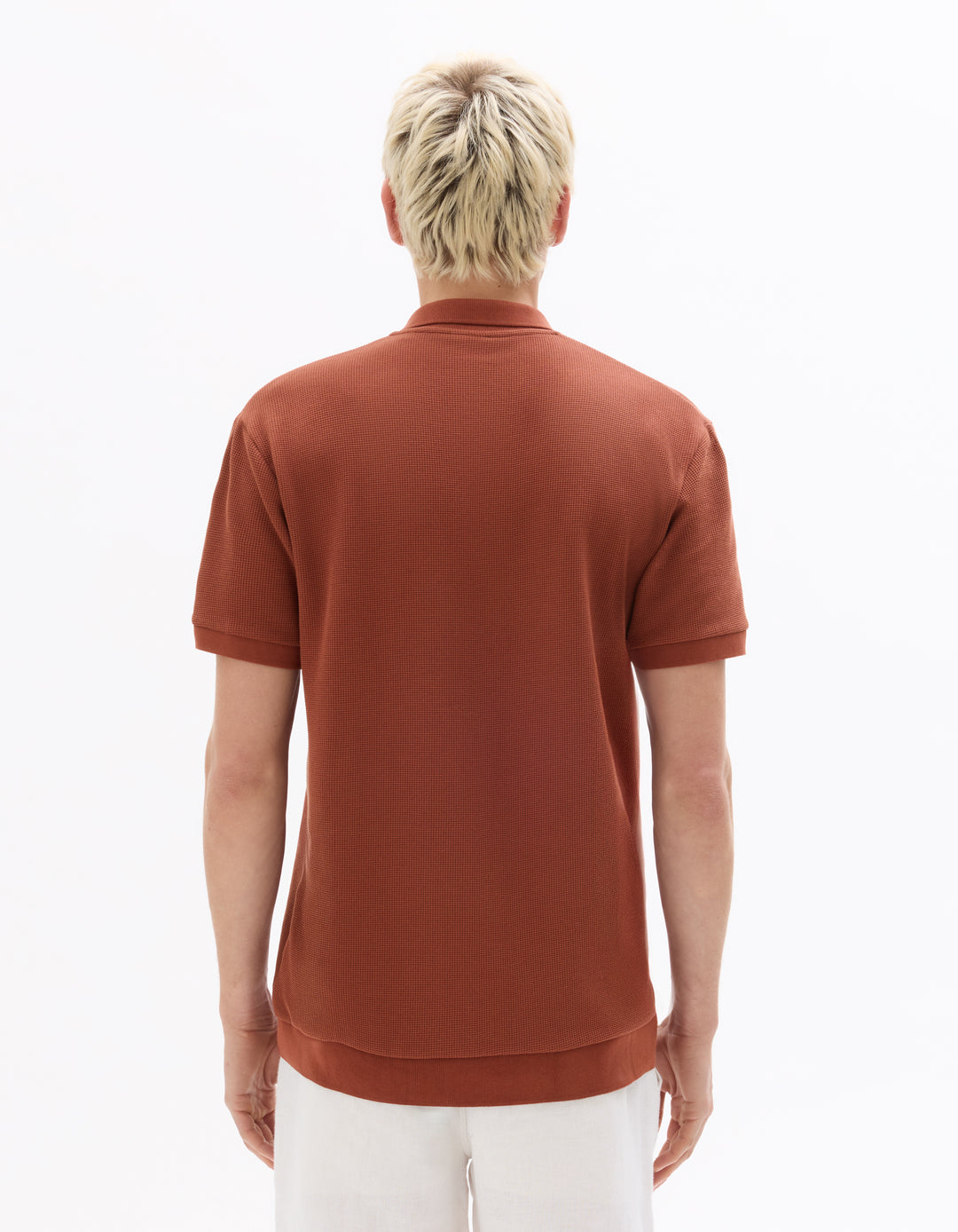 Men - Knitted - Polo Shirt - Short sleeves