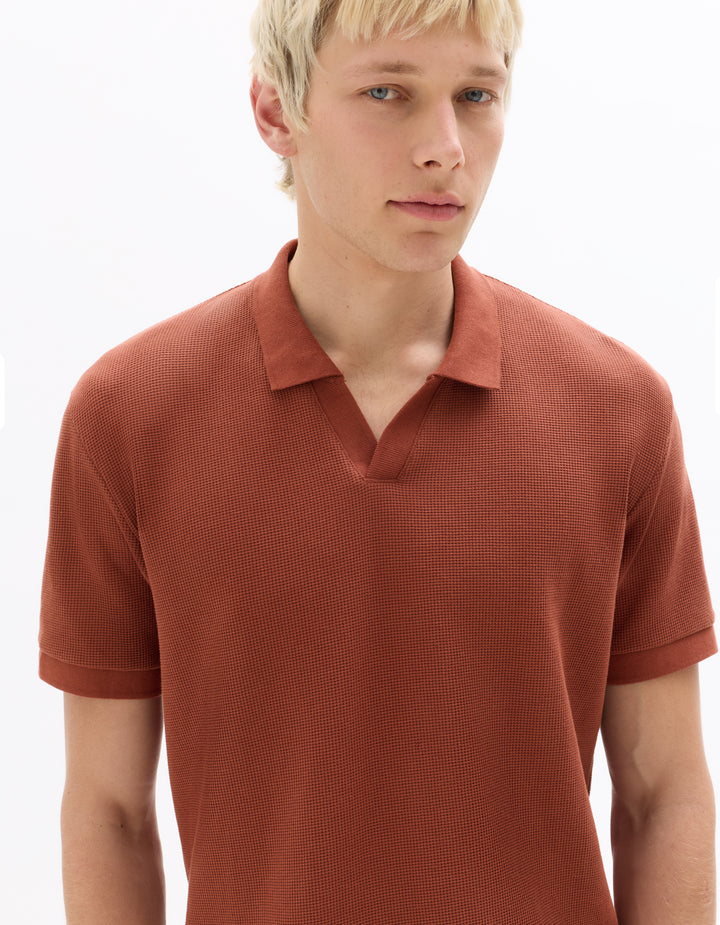 Men - Knitted - Polo Shirt - Short sleeves
