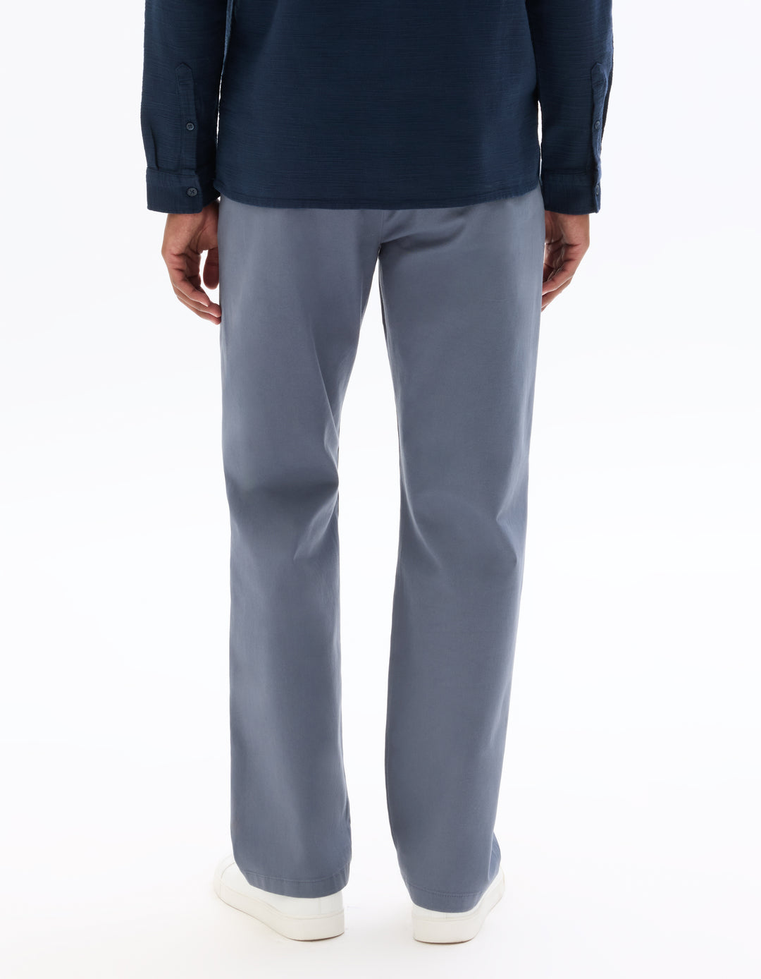 Straight Fit Stretch Cotton Chino Pants - Regular Length