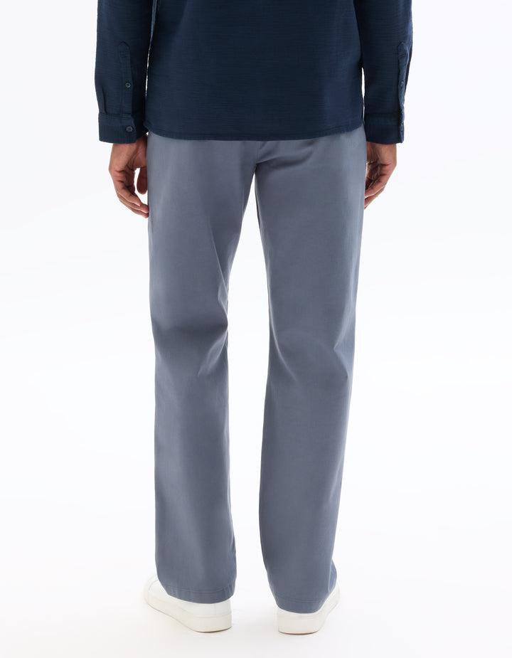 Straight Fit Stretch Cotton Chino Pants - Regular Length