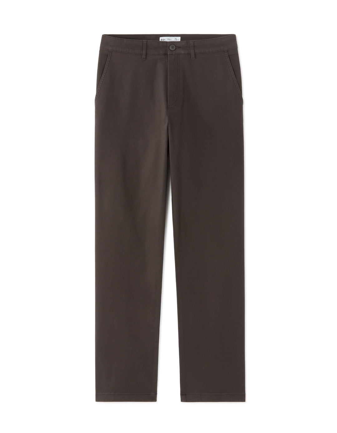 Straight Fit Stretch Cotton Chino Pants - Regular Length