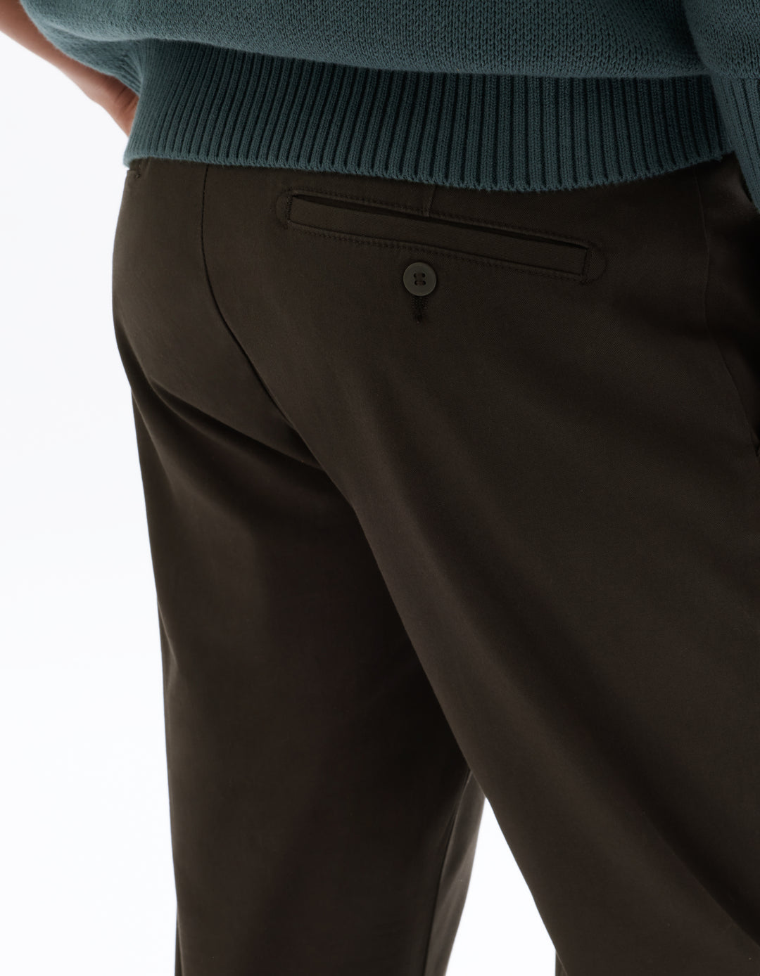 Straight Fit Stretch Cotton Chino Pants - Regular Length