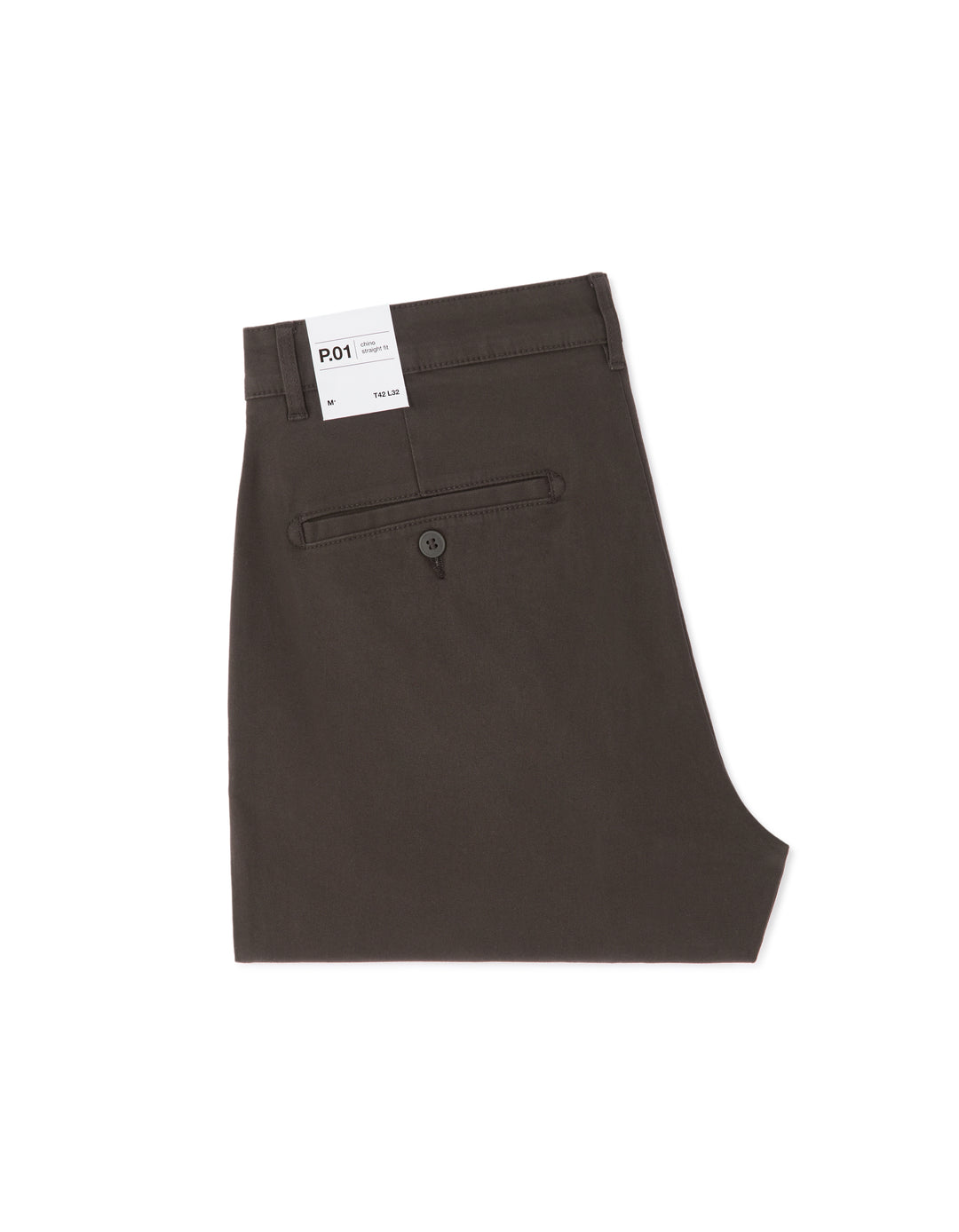 Straight Fit Stretch Cotton Chino Pants - Regular Length