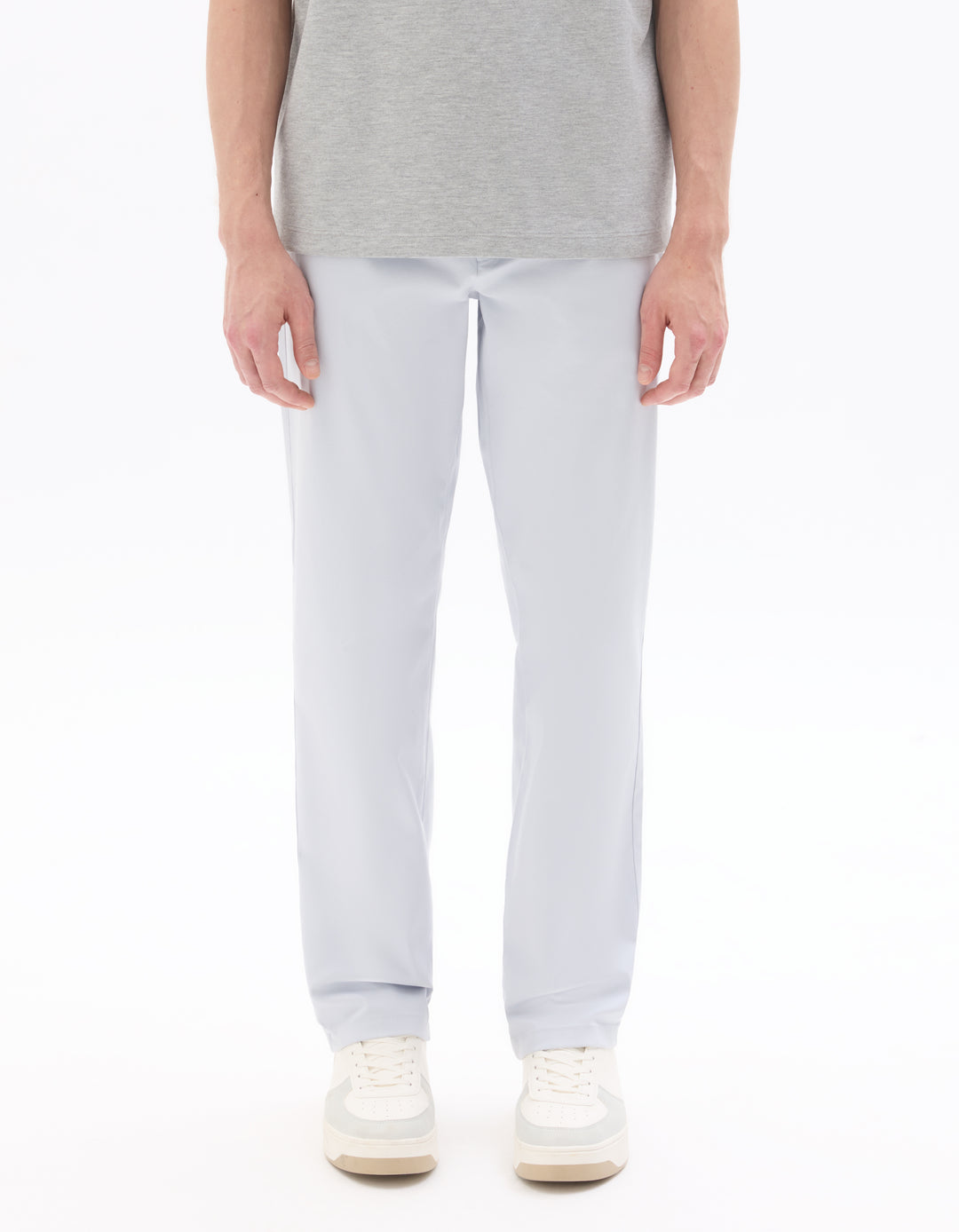 Straight Fit Stretch Cotton Chino Pants - Regular Length