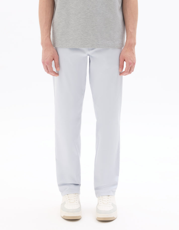 Straight Fit Stretch Cotton Chino Pants - Regular Length